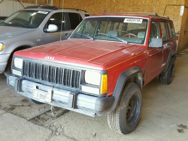 1J4FJ28L9LL225354 - 1990 JEEP CHEROKEE RED photo 2