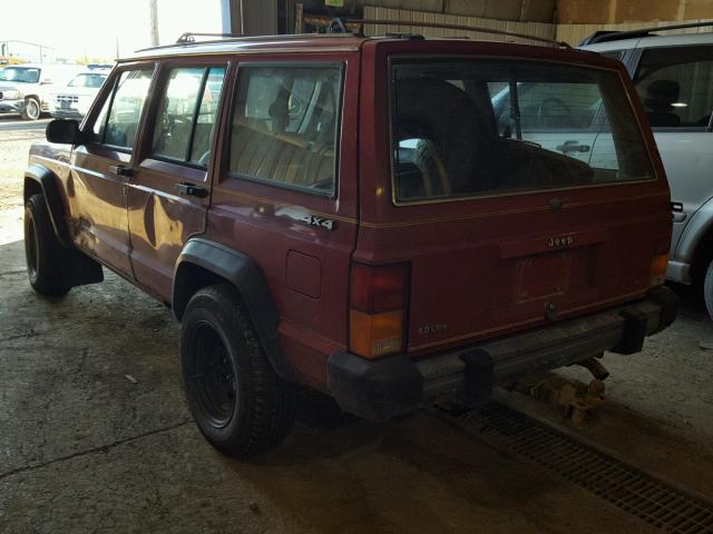 1J4FJ28L9LL225354 - 1990 JEEP CHEROKEE RED photo 3