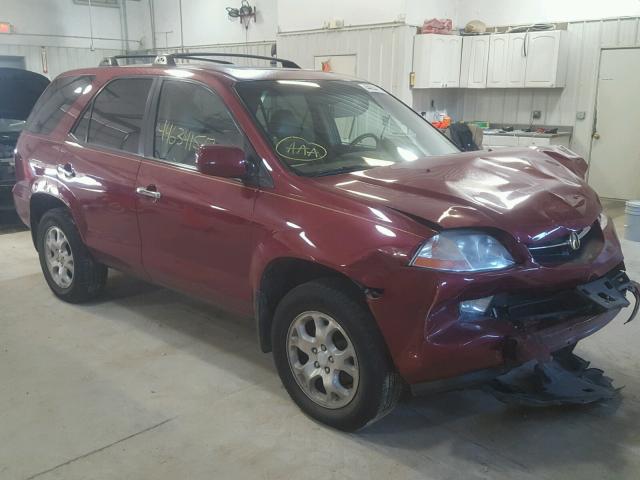 2HNYD18682H543014 - 2002 ACURA MDX BURGUNDY photo 1