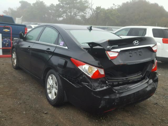 5NPEB4AC0BH126641 - 2011 HYUNDAI SONATA GLS BLACK photo 3