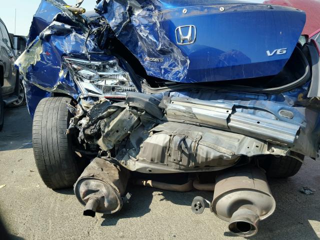 1HGCS22808A010511 - 2008 HONDA ACCORD EXL BLUE photo 9