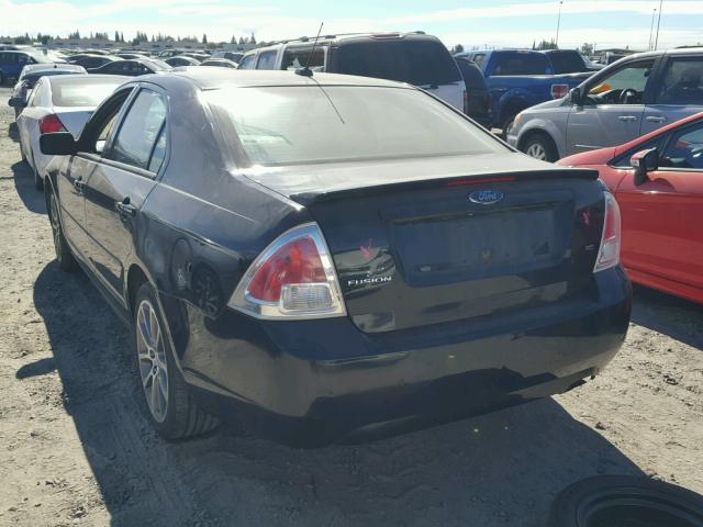 3FAHP07Z58R151453 - 2008 FORD FUSION SE BLACK photo 3