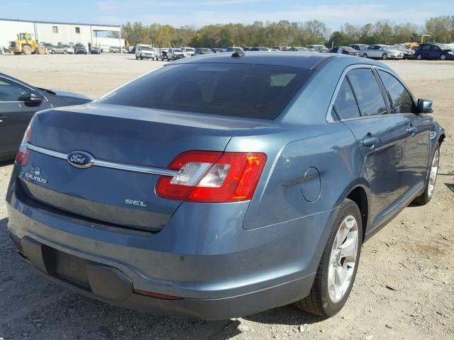 1FAHP2EW6AG112355 - 2010 FORD TAURUS SEL BLUE photo 4