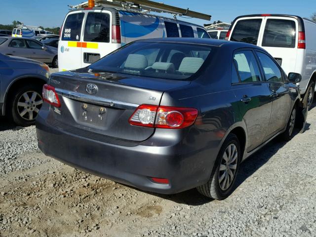 2T1BU4EE0CC820503 - 2012 TOYOTA COROLLA BA GRAY photo 4