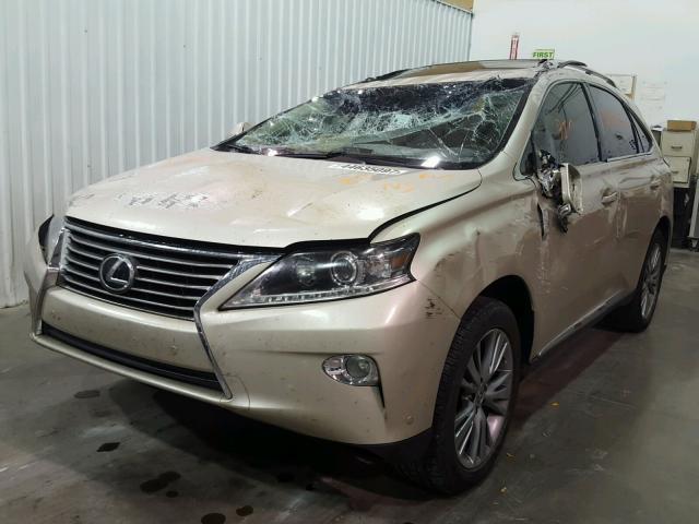 2T2ZK1BA4DC106858 - 2013 LEXUS RX 350 GOLD photo 2