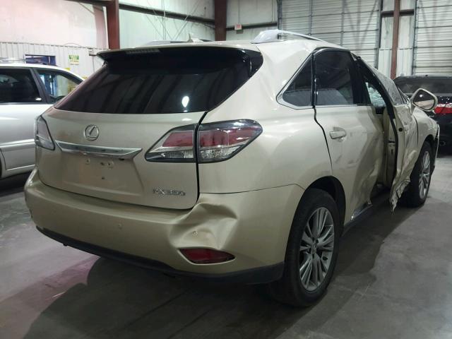 2T2ZK1BA4DC106858 - 2013 LEXUS RX 350 GOLD photo 4