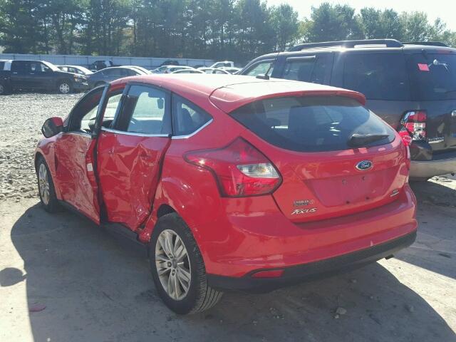 1FAHP3M27CL454427 - 2012 FORD FOCUS SEL RED photo 3