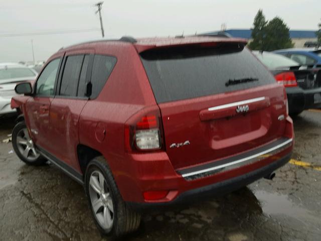 1C4NJDEB0GD772361 - 2016 JEEP COMPASS LA BURGUNDY photo 3