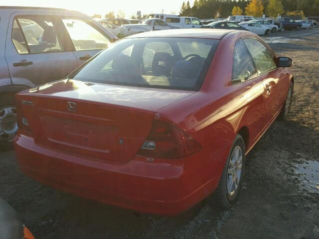 1HGEM22993L808322 - 2003 HONDA CIVIC EX RED photo 4