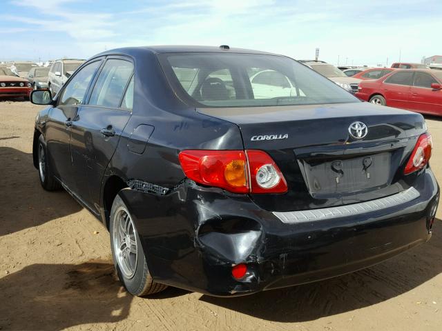 JTDBL40E799077122 - 2009 TOYOTA COROLLA BLACK photo 3