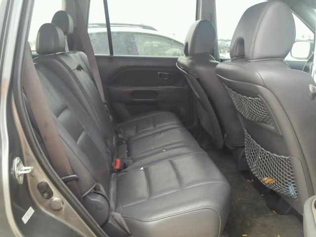 5FNYF285X7B036075 - 2007 HONDA PILOT EXL GRAY photo 6