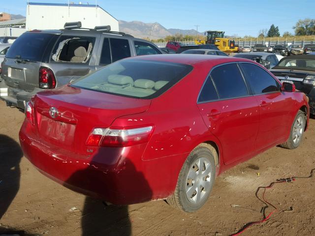 4T4BE46K59R076721 - 2009 TOYOTA CAMRY RED photo 4