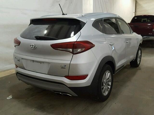 KM8J3CA23HU351854 - 2017 HYUNDAI TUCSON LIM SILVER photo 4