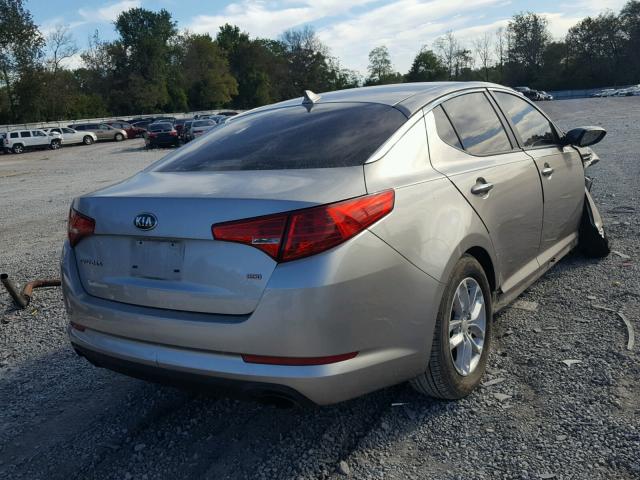 KNAGM4A72D5384973 - 2013 KIA OPTIMA LX GRAY photo 4