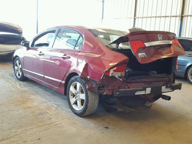 2HGFA16699H336555 - 2009 HONDA CIVIC RED photo 3