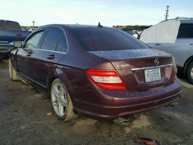 WDDGF54X79F219894 - 2009 MERCEDES-BENZ C 300 PURPLE photo 3