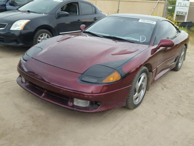 JB3XE74C8NY027793 - 1992 DODGE STEALTH R/ MAROON photo 2