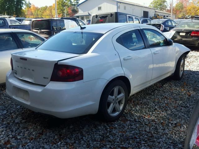 1C3CDZCB3DN681657 - 2013 DODGE AVENGER WHITE photo 4