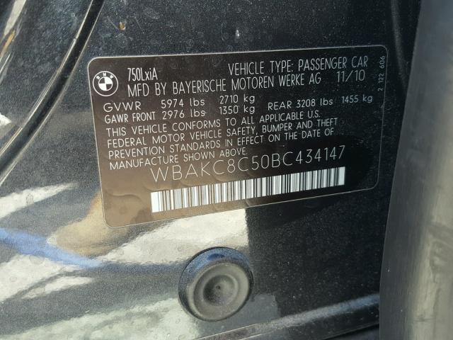 WBAKC8C50BC434147 - 2011 BMW ALPINA B7 შავი ფოტო 10