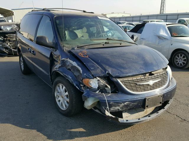 2C8GP74L22R551531 - 2002 CHRYSLER TOWN & COU Mavi foto 1