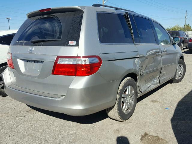 5FNRL387X7B074572 - 2007 HONDA ODYSSEY EX SILVER photo 4