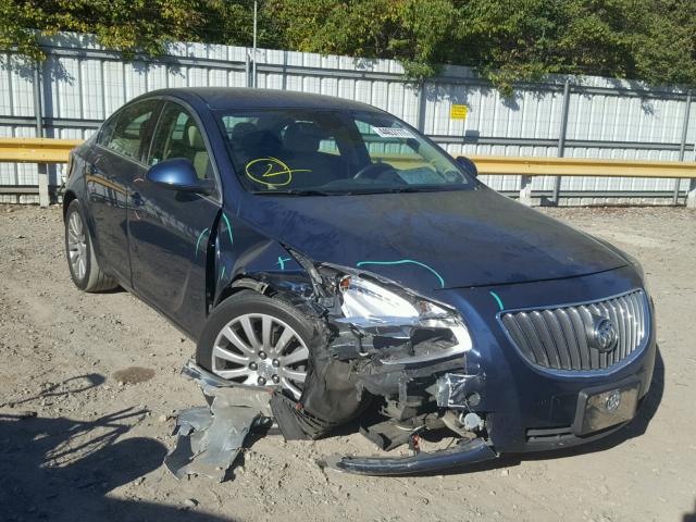 W04GN5EC9B1005821 - 2011 BUICK REGAL CXL BLUE photo 1