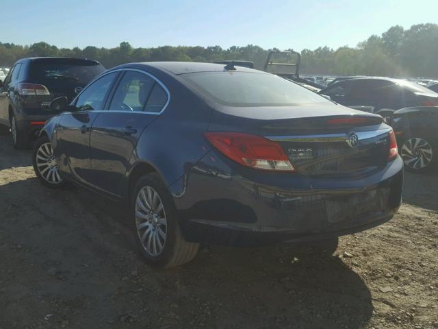 W04GN5EC9B1005821 - 2011 BUICK REGAL CXL BLUE photo 3