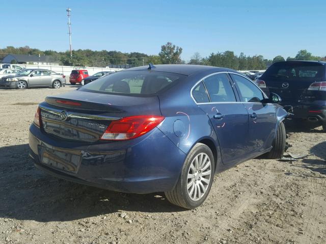 W04GN5EC9B1005821 - 2011 BUICK REGAL CXL BLUE photo 4