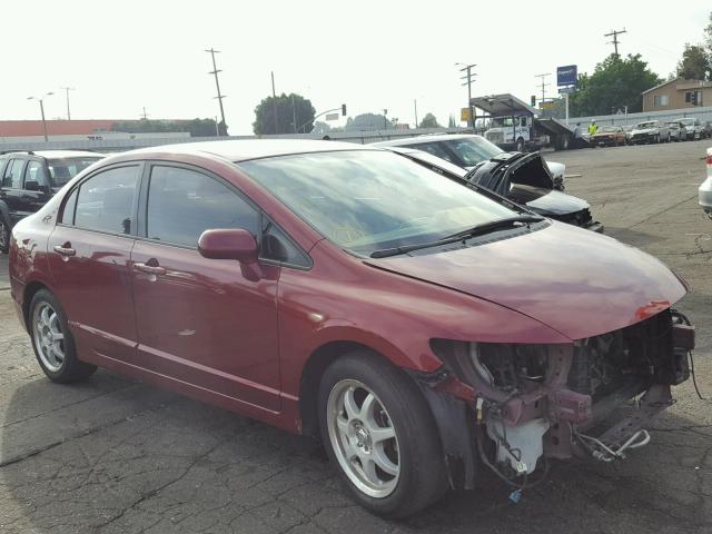 JHMFA16527S000532 - 2007 HONDA CIVIC LX BURGUNDY photo 1