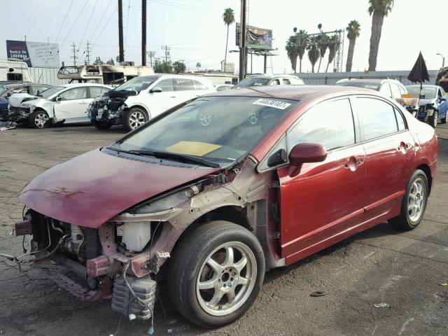 JHMFA16527S000532 - 2007 HONDA CIVIC LX BURGUNDY photo 2