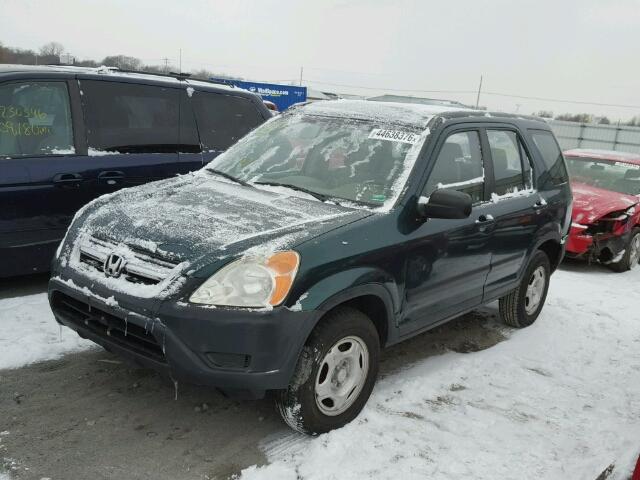 JHLRD784X3C019494 - 2003 HONDA CR-V LX GREEN photo 2