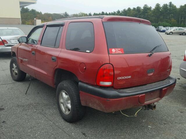 1B4HS28N1YF154554 - 2000 DODGE DURANGO RED photo 3