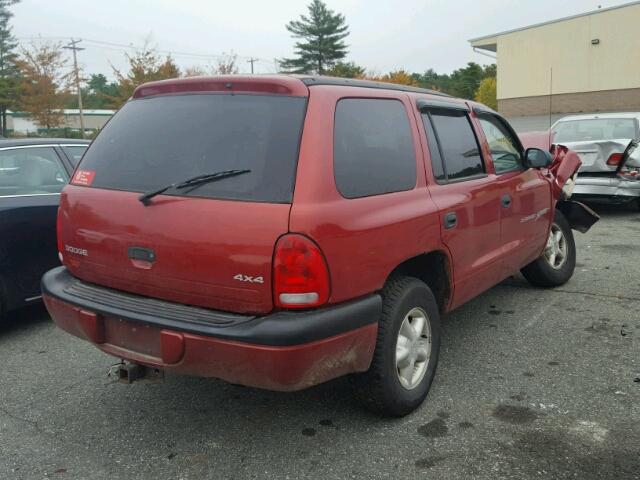 1B4HS28N1YF154554 - 2000 DODGE DURANGO RED photo 4