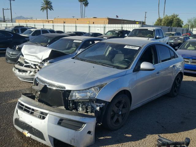 1G1PC5SB7D7122720 - 2013 CHEVROLET CRUZE LT SILVER photo 2