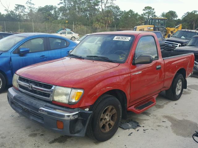 5TENL42N6YZ710688 - 2000 TOYOTA TACOMA RED photo 2