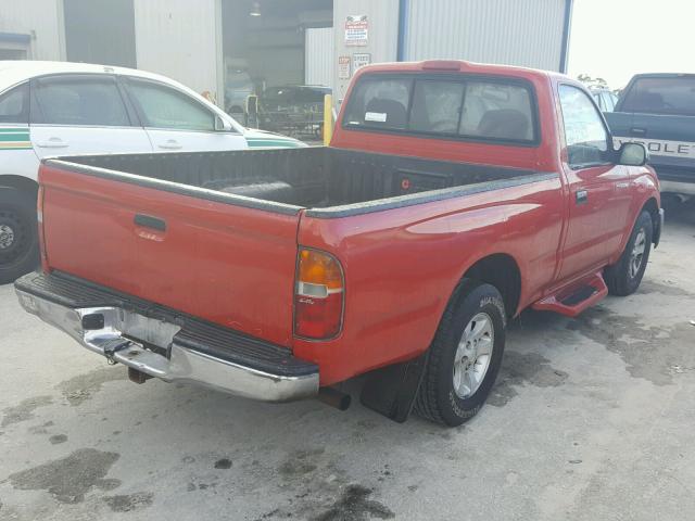 5TENL42N6YZ710688 - 2000 TOYOTA TACOMA RED photo 4