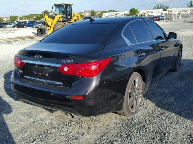 JN1BV7AR5EM707579 - 2014 INFINITI Q50 BASE BLACK photo 4