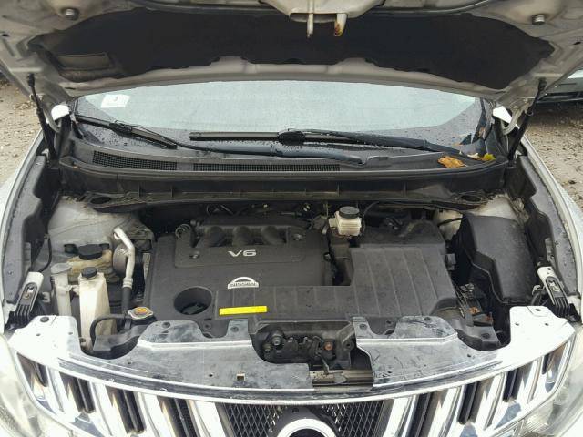 JN8AZ18W49W105468 - 2009 NISSAN MURANO SILVER photo 7