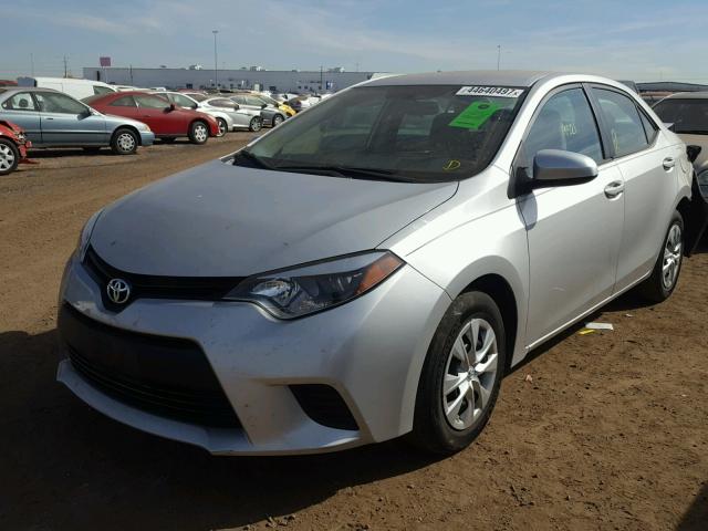 5YFBURHE7FP349334 - 2015 TOYOTA COROLLA L SILVER photo 2