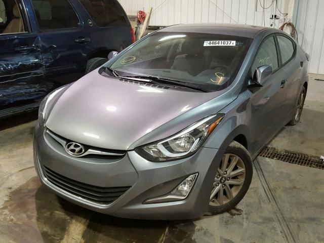 KMHDH4AE1GU639191 - 2016 HYUNDAI ELANTRA SE GRAY photo 2