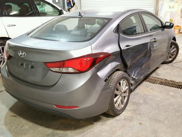 KMHDH4AE1GU639191 - 2016 HYUNDAI ELANTRA SE GRAY photo 4