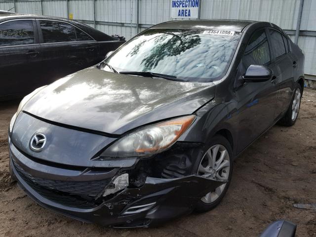 JM1BL1U55B1401360 - 2011 MAZDA 3 S GRAY photo 2