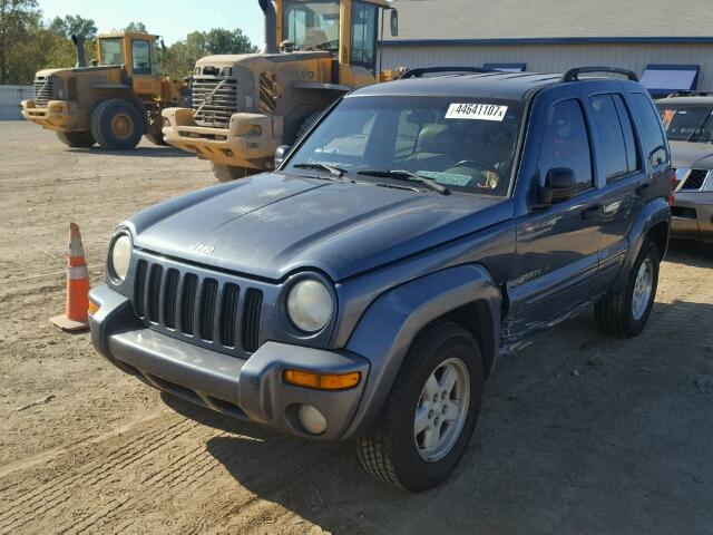 1J4GK58KX2W344859 - 2002 JEEP LIBERTY LI BLUE photo 2