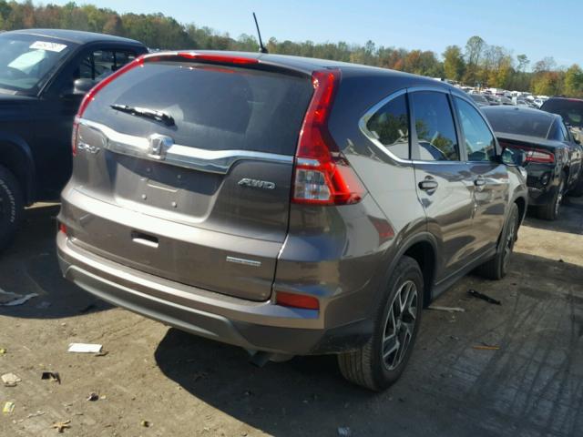 2HKRM4H43GH672979 - 2016 HONDA CR-V SE GRAY photo 4