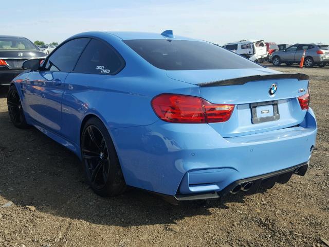 WBS3R9C54FK331555 - 2015 BMW M4 BLUE photo 2