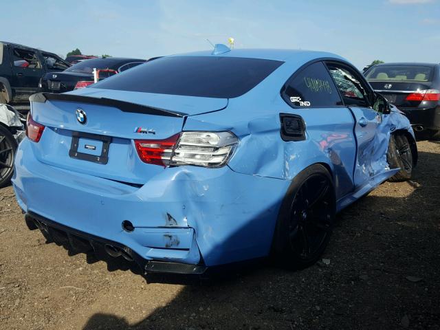 WBS3R9C54FK331555 - 2015 BMW M4 BLUE photo 3