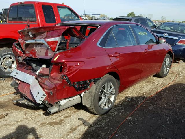 4T1BF1FK0GU608699 - 2016 TOYOTA CAMRY LE RED photo 4