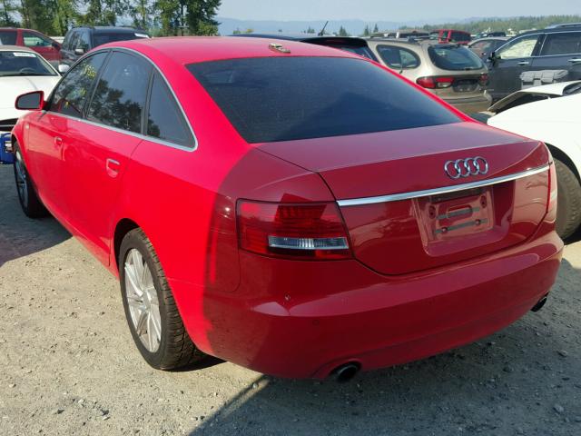 WAUEH74F96N157721 - 2006 AUDI A6 S-LINE RED photo 3