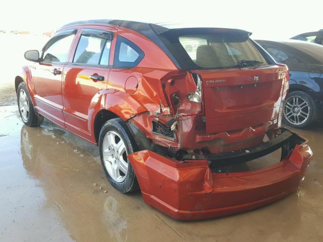 1B3HB48B07D154366 - 2007 DODGE CALIBER SX ORANGE photo 3