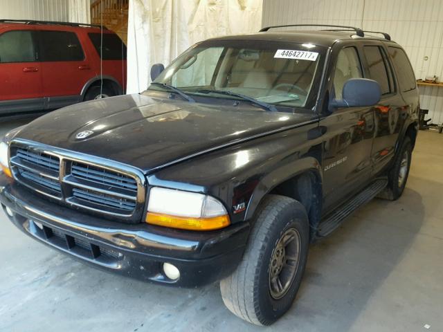 1B4HS28N3YF211627 - 2000 DODGE DURANGO BLACK photo 2